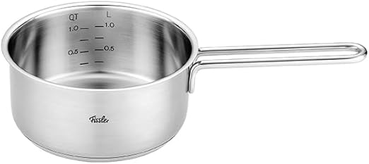 Fissler Pure Collection - Juego de utensilios de cocina de acero inoxidable de 9 piezas con tapas de metal