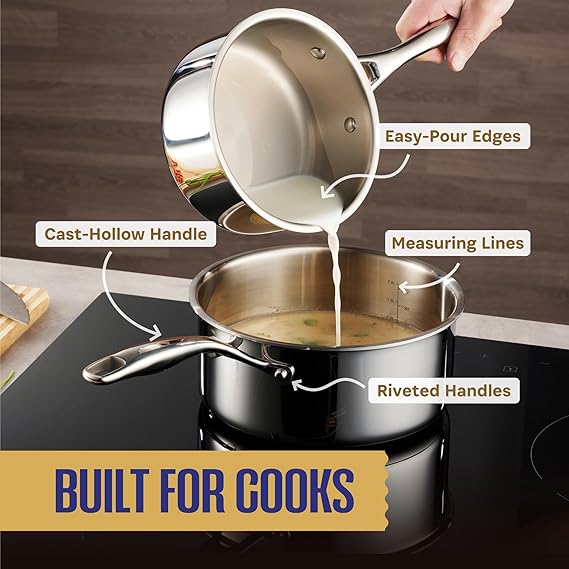 LEGEND COOKWARE - juego de 10 piezas,  sin PFOA, PTFE y PFOS