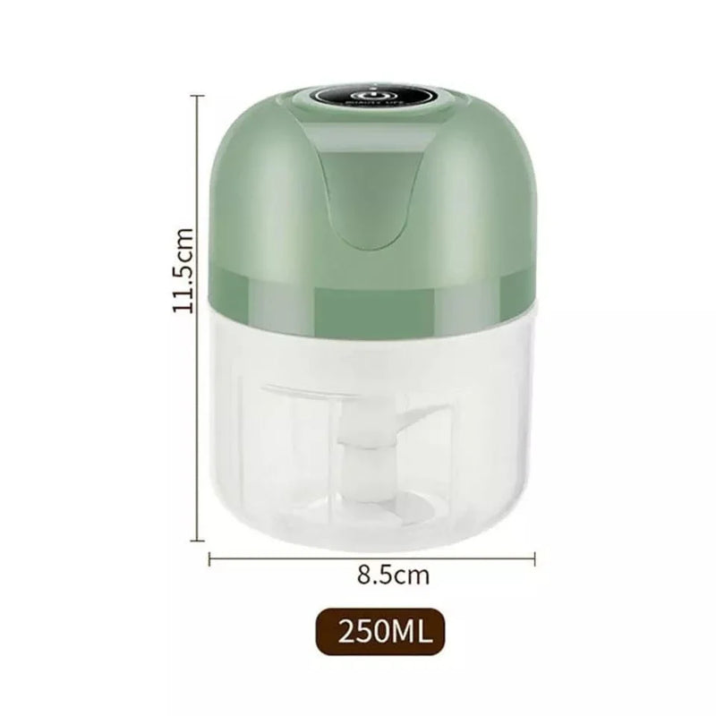 Mini procesador triturador inalámbrico eléctrico de 250ML para alimentos, verduras, ajo, jengibre.