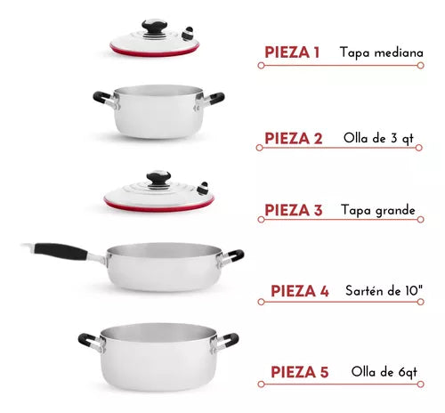 Batería De Cocina Royal Prestige Set 5 Piezas