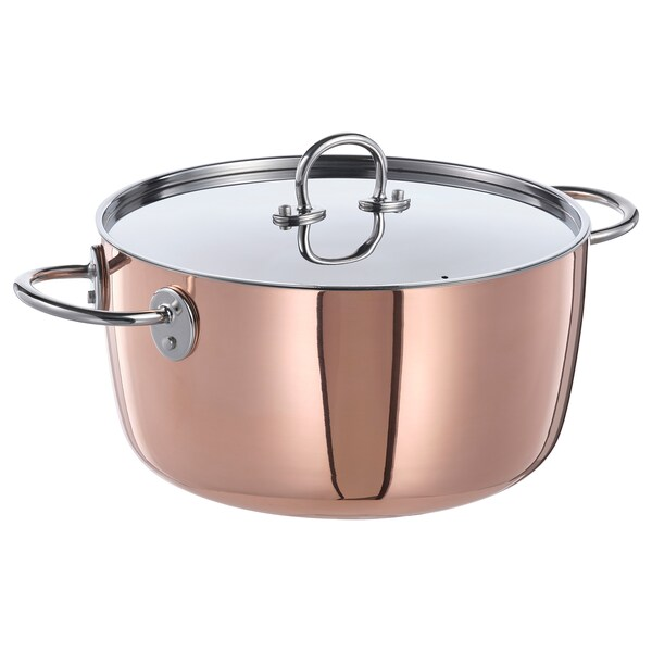 Olla con Tapa, Cobre/Acero Inoxidable, 5 qt