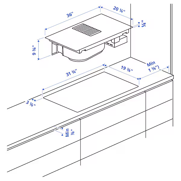 Estufa de Inducción con Extractor Integrado